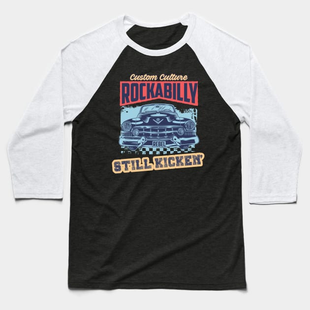 Rockabilly vintage car Baseball T-Shirt by Teefold